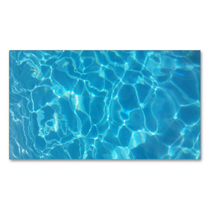 Kristallklares Himmelblaues Poolwasser Magnetische Visitenkarte