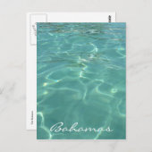 kristallklares Wasser aus Bahamas Postkarte (Vorne/Hinten)