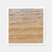Kristallklares Wasser Sandstrand Meer Wellen Serviette (Vorderseite)
