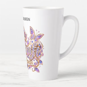 Kristallkönigin Rosa Florale Eleganz Milchtasse