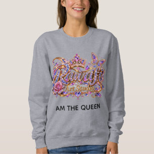 Kristallkönigin Rosa Floraleleganz Sweatshirt
