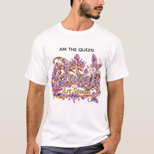 Kristallkönigin Rosa Floraleleganz T-Shirt