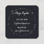 Kristallkreismond Sternpsychischer Himmel Quadratische Visitenkarte (Rückseite)