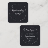 Kristallkreismond Sternpsychischer Himmel Quadratische Visitenkarte (Vorne/Hinten)