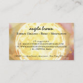 Kristallkugel Energie Heilung Reiki Meditation Visitenkarte (Rückseite)