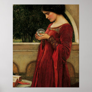 Kristallkugel Frau Waterhouse Malerei Poster
