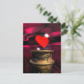 Kristallkugel für die Liebe - 3D-Rendering Postkarte (Stehend Vorderseite)