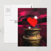 Kristallkugel für die Liebe - 3D-Rendering Postkarte (Vorne/Hinten)