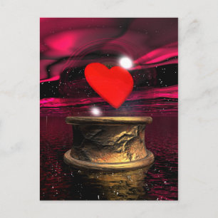 Kristallkugel für die Liebe - 3D-Rendering Postkarte