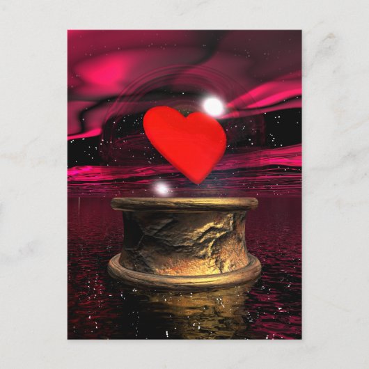 Kristallkugel für die Liebe - 3D-Rendering Postkarte (Vorderseite)