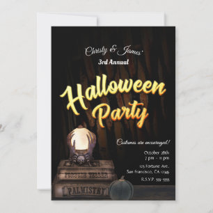 Kristallkugel-Glüh-Wahrsager Halloween-Party Einladung
