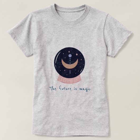 Kristallkugel mystisch T-Shirt (Design vorne)