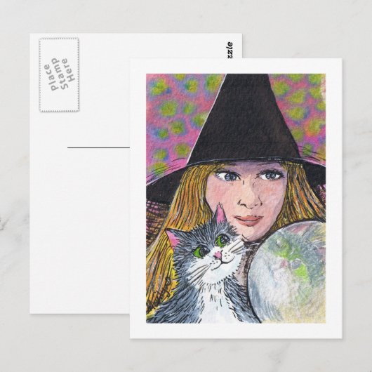 Kristallkugel Postkarte (Vorne/Hinten)