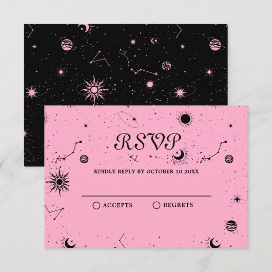 Kristallkugel RSVP Karte (Vorne/Hinten)
