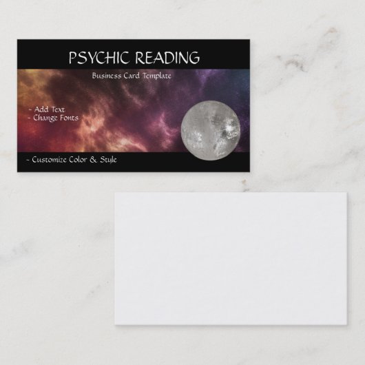 Kristallkugel Visitenkarte (Vorne/Hinten)