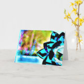 Kristallkunst / Abstrakte Kunst, Karte (Gelbe Blume)