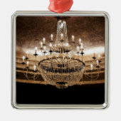 Kristallleuchter blenden Glitz-Zauber-Verzierung Silbernes Ornament (Vorne)