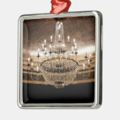 Kristallleuchter blenden Glitz-Zauber-Verzierung Silbernes Ornament (Links)