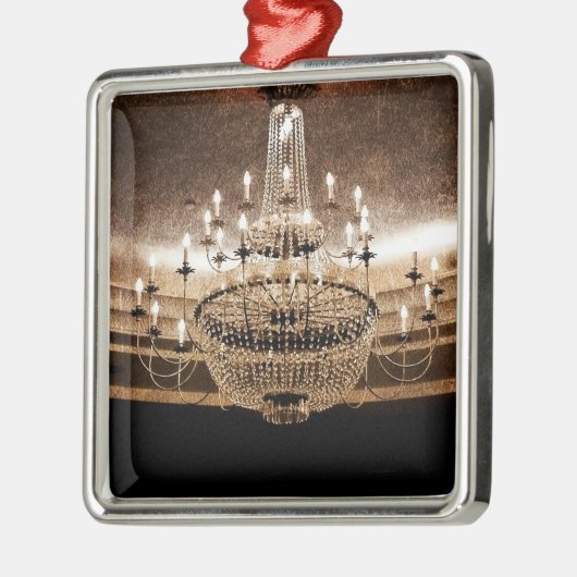 Kristallleuchter blenden Glitz-Zauber-Verzierung Silbernes Ornament (Links)