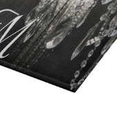 Kristallleuchter-Monogramm-Glasschneiden-Brett Schneidebrett (Ecke)