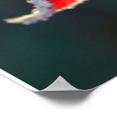 Kristalllined Frost Covered Red Leaf Foliage Poster (Ecke)