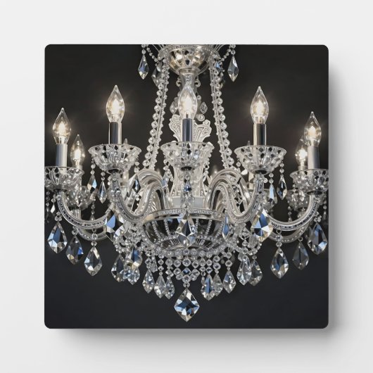 Kristalllüster Luxe Silber Glanz Fotoplatte (Vorderseite)