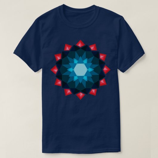 Kristallmandala Diamant T-Shirt (Design vorne)