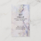 Kristallmineralquarz Sparkle Vertikal Visitenkarte (Rückseite)