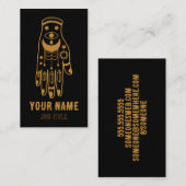 Kristallmond & Stars Tattoo Business Card Visitenkarte (Vorne/Hinten)