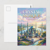 Kristallmoschee Malaysia Postkarte (Vorne/Hinten)