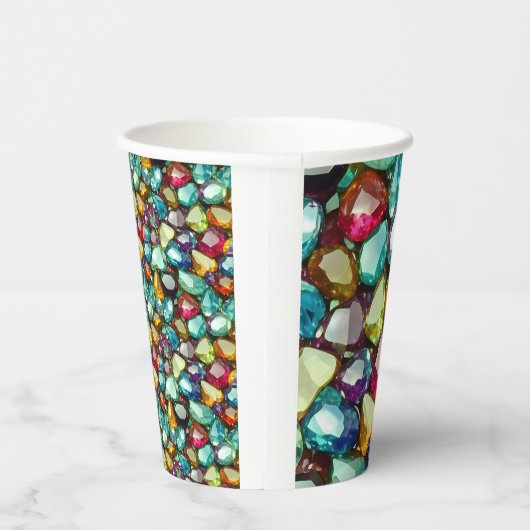 Kristallmuster Pappbecher (Rechts)