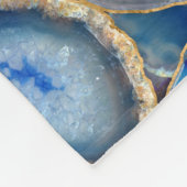 Kristallmuster von Blue Geodes Fleecedecke (Ecke)