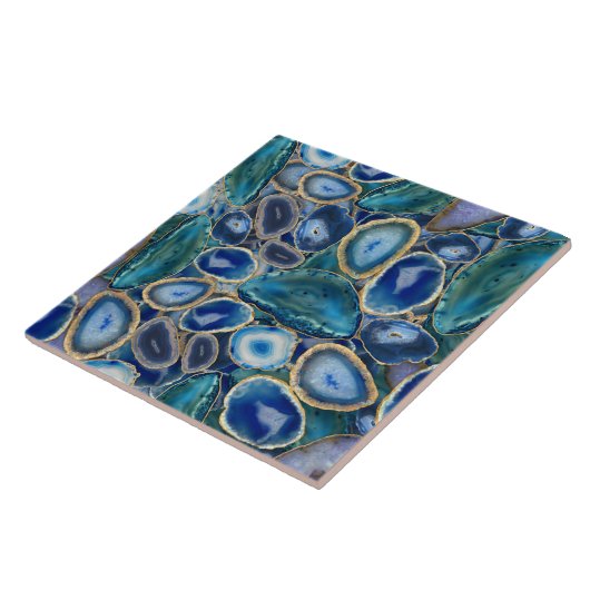 Kristallmuster von Blue Geodes Fliese (Seite)