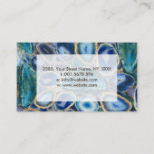 Kristallmuster von Blue Geodes Visitenkarte (Rückseite)