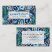 Kristallmuster von Blue Geodes Visitenkarte (Vorne/Hinten)