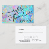 Kristallopal-Texturreferenzkarte Visitenkarte (Vorne/Hinten)