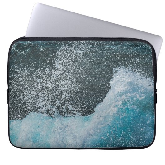 Kristallozewellen Laptopschutzhülle (Vorderseite)