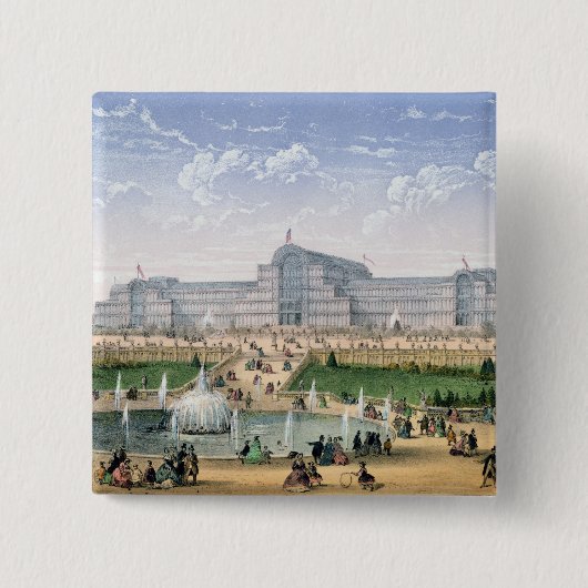 Kristallpalast, Sydenham, c.1862 (Farbelitho) Button (Vorderseite)
