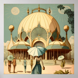 Kristallpalast Weltmesse, künstlerisches Kunstpost Poster