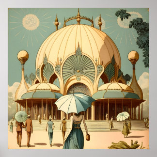 Kristallpalast Weltmesse, künstlerisches Kunstpost Poster