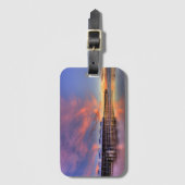 Kristallpier-Sonnenuntergang Gepäckanhänger (Vorderseite Vertikal)