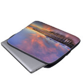 Kristallpier-Sonnenuntergang Laptopschutzhülle (Vorne Knopf)