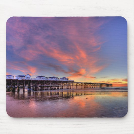 Kristallpier-Sonnenuntergang Mousepad (Vorne)