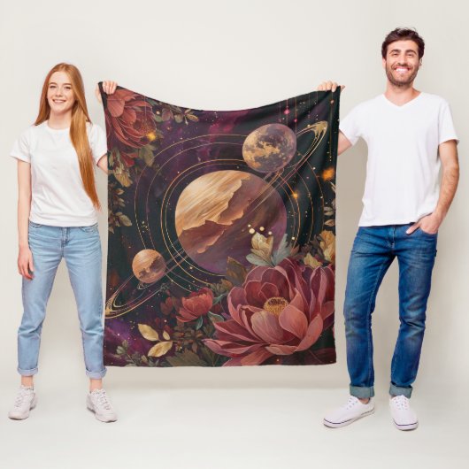 Kristallplanet Lila Himmelsnebel Fleecedecke (Beispiel)