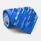 Kristallprisma-gestreiftes blaues einseitiges krawatte (Gerollt)