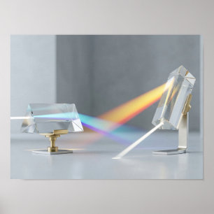 Kristallprismen-Regenbogen-Brechungs-Wandkunst Poster