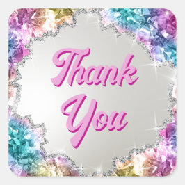 Kristallquadratischer Aufkleber