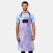 Kristallrosa Glitzer Kosmetiksalon Monogramm Schürze (Getragen)