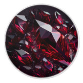 Kristallroter Rubinschmuck-Keramik Keramikknauf (Vorderseite)