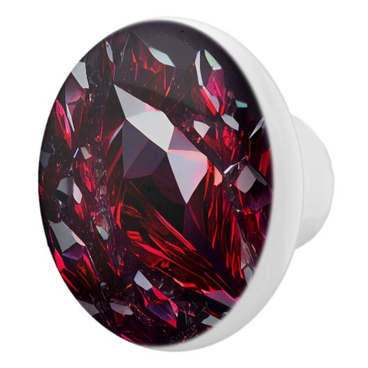 Kristallroter Rubinschmuck-Keramik Keramikknauf (Rechts)
